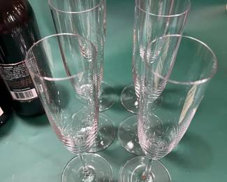 Riedel Flutes And Riedel Wiine Glasses