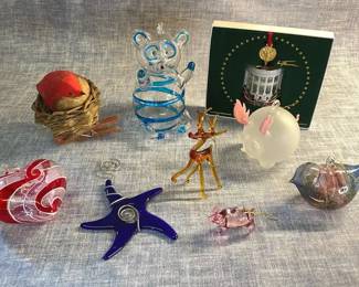 Handblown Glass Figrual Ornaments