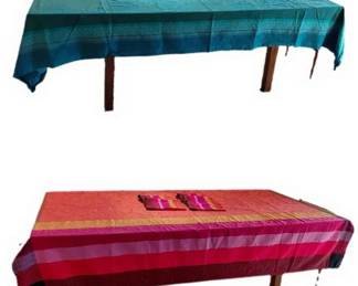 Peacock And Vibrant Multitone French Linens