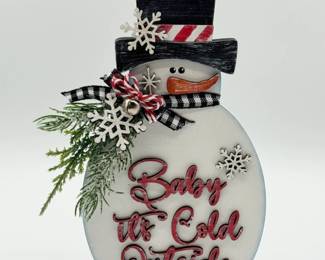 58 JudysHandPaintedSnowmanArlingtonArtist