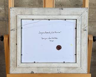 “Laguna Beach, California”, an original oil on canvas by listed artist, Sergeui Novitchkov. Measures in the frame, 17” H x 20” W. Signed lower right and again with title on the verso. Accompanied with a certificate of authenticity from the artist. Novitchkov (1969-) was born in Moscow, Russia and graduated from the St. Petersburg Academy of Arts with a degree in “Painting and Composition” under the guidance of Professor Alexey Nikolaevich Sukhovetsky, a people’s artist of the Russian Federation. Serguei’s paintings are primarily dedicated to landscape art, often characterized by romantic, lyrical, and abstract themes, as well as genre painting. For many years, he has actively participated in both online and in-person exhibitions. Since 2000, he has lived and worked in Los Angeles, California.
