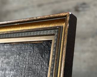 "Anuncio de Cerveza", an original oil on canvas by listed artist, Enrique Pascual Monturiol. Professionally restored recently in Portland, OR and professionally framed. This piece appears to be a rare work of art by Monturiol as it was done as a beer advertisement in Barcelona, Spain. Señor de Monturiol was known for his drawings of the life of the Spanish charbonier and the fisher folk of his native Barcelona. He studied in Paris under Anglada Camarasa. One of his portraits hangs in the Royal Palace at Munich and another at the Casa de Ciudad in Barcelona. This piece measures in frame, 45.5” H x 36” W.
