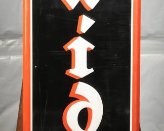 1952 Exide Batteries Embossed Tin Sign, 48" X 16"