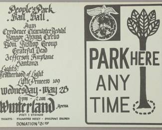 1969 People's Park Bail Ball Handbill, Winterland