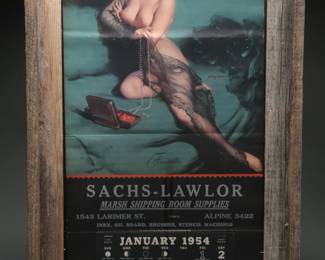 1954 Gil Elvgren Advertising Pin-up Calendar