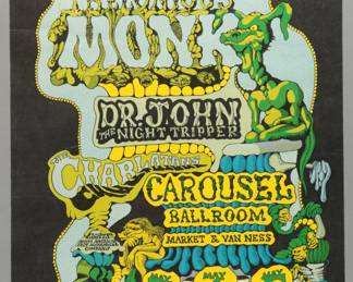 1968 Thelonious Monk Carousel Ballroom Poster