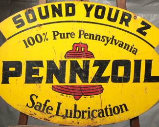 Pennzoil Sound Your Z Tin Sign, 1968