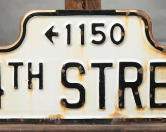 Porcelain 34th Street Sign, c. 1910s-1930s