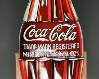 Mid-20th Century Coca-Cola Embossed Tin Sign
