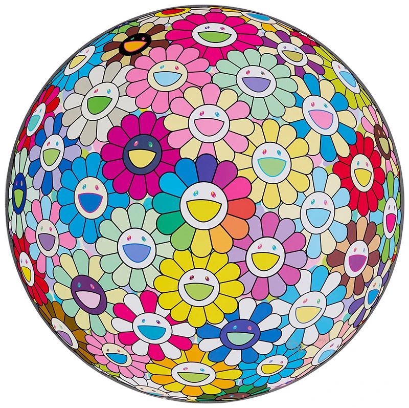 1001
Takashi Murakami
(b. 1962)
"Burying My Face in the Field of Flower," 2022
Offset lithograph in colors on paper
Edition: 201/300
Signed and numbered in silver ink, lower right: Takashi Murakami; with the printed title and dated along the lower edge, at center; Kaikai Kiki Co., Ltd., Tokyo, Japan, pub.
Image/Sheet: 28" Dia.
Estimate: $1,000 - $1,500
