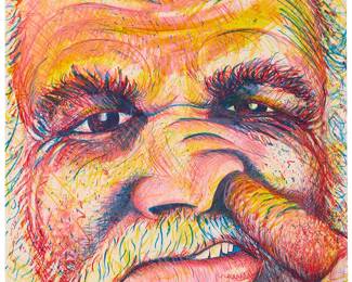 1080
Robert Arneson
(1930-1992)
"Pic," 1980
Lithograph in colors on wove paper
Edition: 34/35
Signed, dated, and numbered in pencil along the lower edge: Arneson 1980; Landfall Press, Chicago, pub. with their blindstamp lower left; inscribed "RA 79-759" in pencil, and with the publisher's black ink stamp, both verso
Image/Sheet: 40.25" H x 30.125" W
Estimate: $1,500 - $2,500