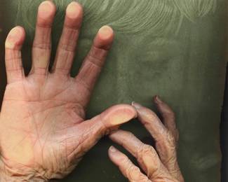 1089
Barbara T. Smith
(b. 1948)
"Signifier 1," 2016
Archival inkjet print on thick wove paper
A bon à tirer impression, aside from the edition of 35
Signed, dated, and inscribed in pencil in the lower margin: Barbara T. Smith '16 / B.A.T.; Cirrus Editions, Los Angeles, CA, pub., with their blindstamp in the lower left margin corner; with the Cirrus Editions copyright ink stamp and pencil work number, 705c-BS16, both verso
Image: 35" H x 25.5" W; Sheet: 41.625" H x 30.5" W
Estimate: $1,500 - $2,500