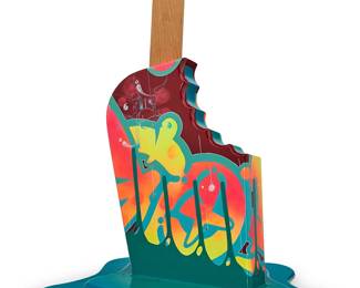 1005
HeRsk
(b. 1979)
"Something to Suck! #63" (Medium), 2019
Painted wood
Signed, dated, and titled to underside: Hersk
27.5" H x 24" W x 22.75" D
Estimate: $1,000 - $1,500
