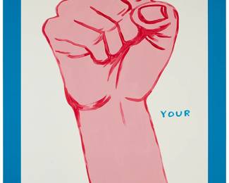 1017
David Shrigley
(b. 1968)
"Fight Your Paranoia," 2022
Acrylic on Fabriano paper
Initialed and dated in pencil, verso: DS 2022; titled in the image
Sheet: 30" H x 22.25" W
Estimate: $4,000 - $6,000