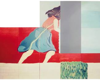 1135
David Lamelas
(b. 1946)
"Woman Running in Twelve Sections," 2018
Archival pigment print with aluminum chine-collé on paper
A bon à tirer impression, aside from the edition of 40
Signed, dated, and inscribed in pencil, all verso: David Lamelas 2018 / B.A.T.; Cirrus Editions, Los Angeles, CA, pub., with their copyright ink stamp and pencil work number, 717c-DL18, in the lower left sheet corner, verso
Image/Sheet: 30" H x 40" W (irreg.)
Estimate: $1,500 - $2,500