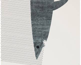 1088
Matthew Brannon
(b. 1971)
"Untitled (Blue)," 2007
Lithograph and screenprint in colors on wove paper
A bon à tirer impression (aside from the edition of 50)
Signed, dated, and inscribed in pencil along the lower portion of the right sheet edge: B.A.T. Matthew Brannon 2008; Cirrus Editions Ltd., Los Angeles, pub., with their blindstamp in the lower left sheet corner; with the Cirrus Editions copyright ink stamp and pencil work number, 651c-MB07, verso
Image/Sheet: 44" H x 35" W
Estimate: $1,000 - $1,500