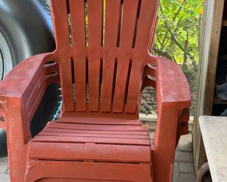 Plastic Adirondack chairs