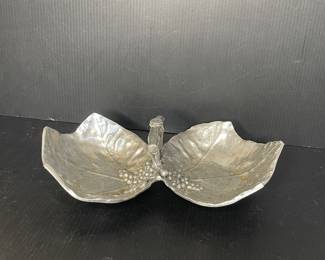 Pewter divided dish 