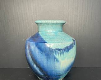 Signed pottery vase 