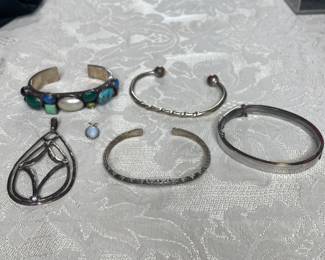 Sterling silver brackets & pendants