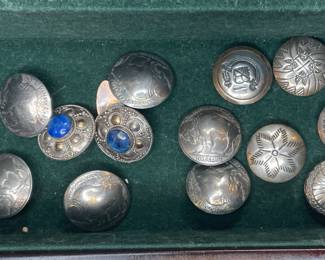 Silver button covers vtg 