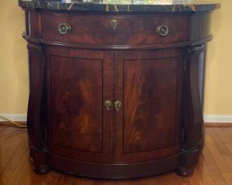 Hickory Smith half moon side table