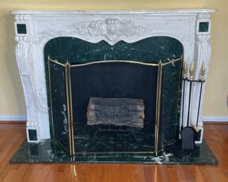 Marble fireplace mantle 