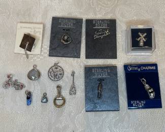 Sterling silver vintage Charms 