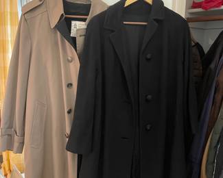 London Fog trench coat and cashmere jacket