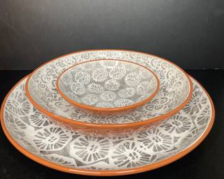 Crate & Barrel serving bowls 