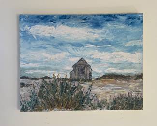 Painting signed M Pelham 77