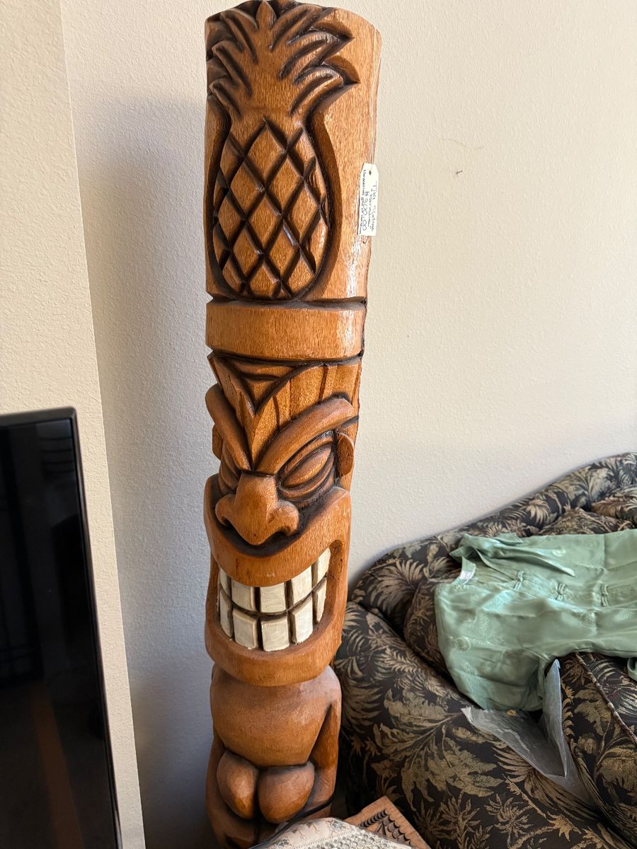 Carved wood Tiki Totem Pole