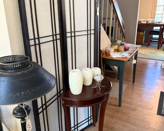 Room Divider, Candles, Small tables