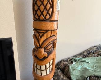 Carved wood Tiki Totem Pole