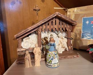 Vintage Nativity Scene Set