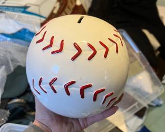 Baseball piggy bank