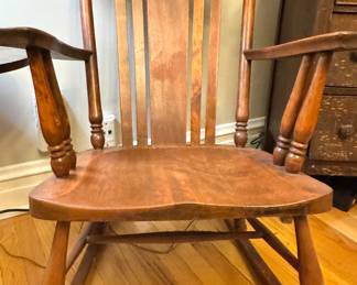 Slat-Back Rocking Chair – Solid Hardwood Construction