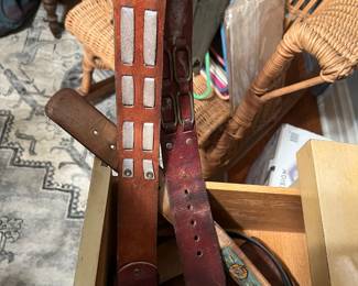 Vintage leather belts