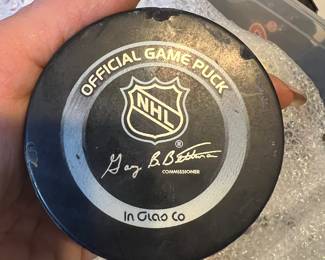 Official game pucks 