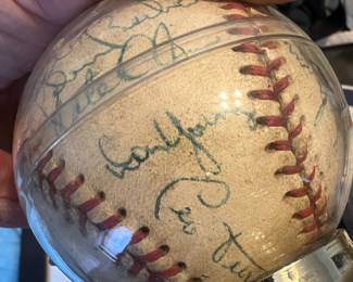Team signed played baseball 
