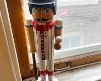 Wooden Baseball player nutcracker LE 