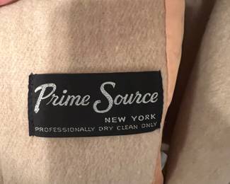 Prime Source NY wool coat with fur collar vintage 