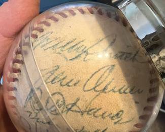 Team signed played baseball 