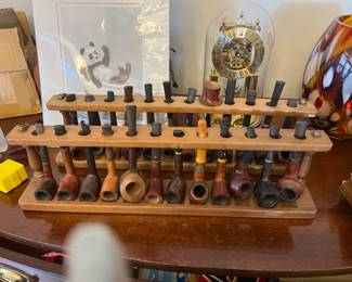 Vintage collection of tobacco pipes