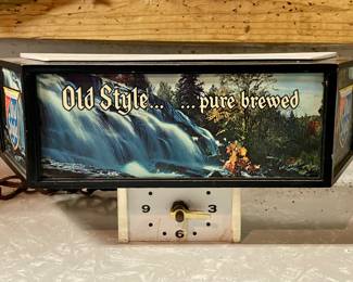 Vtg. Old Style Register Topper with clock sign