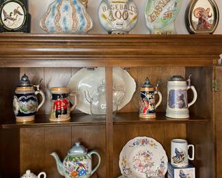 Vtg. Jim Beam decanters and beer steins