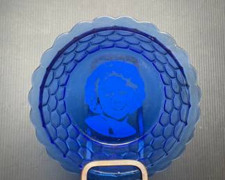 Shirley Temple depression glass cereal bowl vtg
