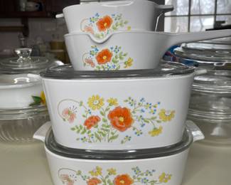 Coring Ware Wildflower casserole dishes