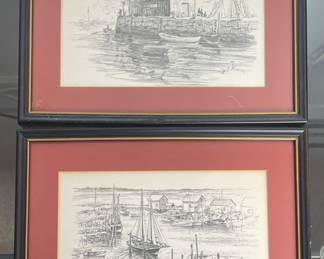 Framing drawings Signed Jas F Murray