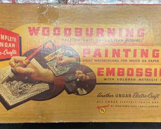 Woodburning kit, Ungar Electro-Crafts vtg